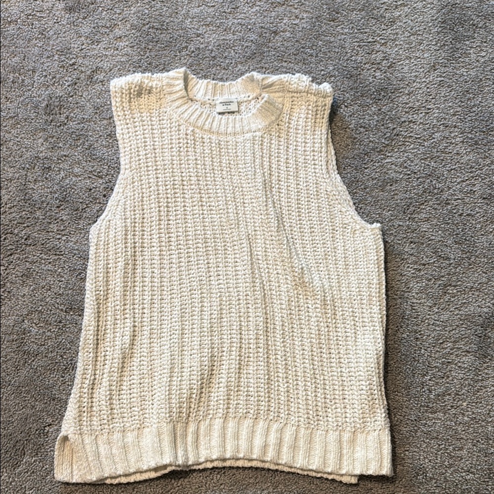 Cozy Cream Sleeveless Sweater